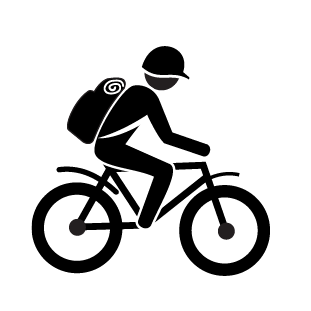 man riding bike icon