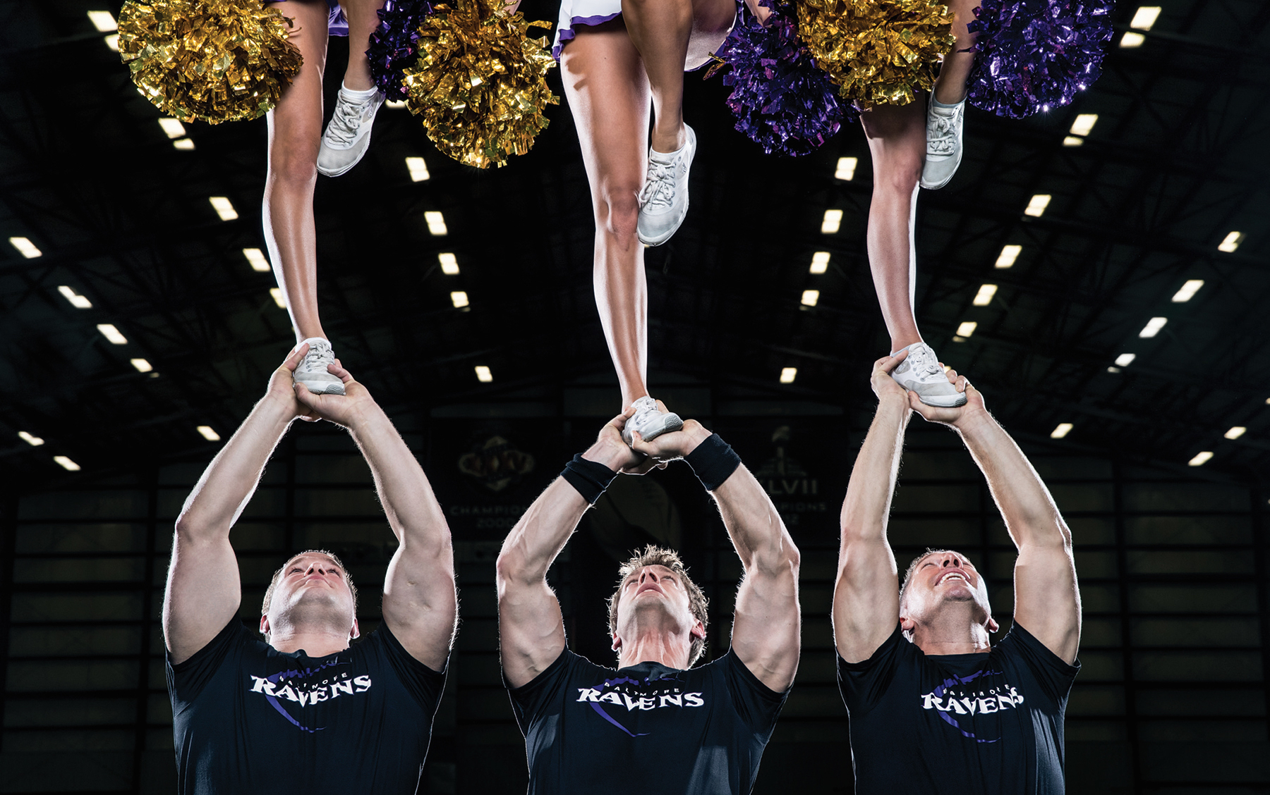 The Ravens Male Cheerleaders Elevate Their Sport