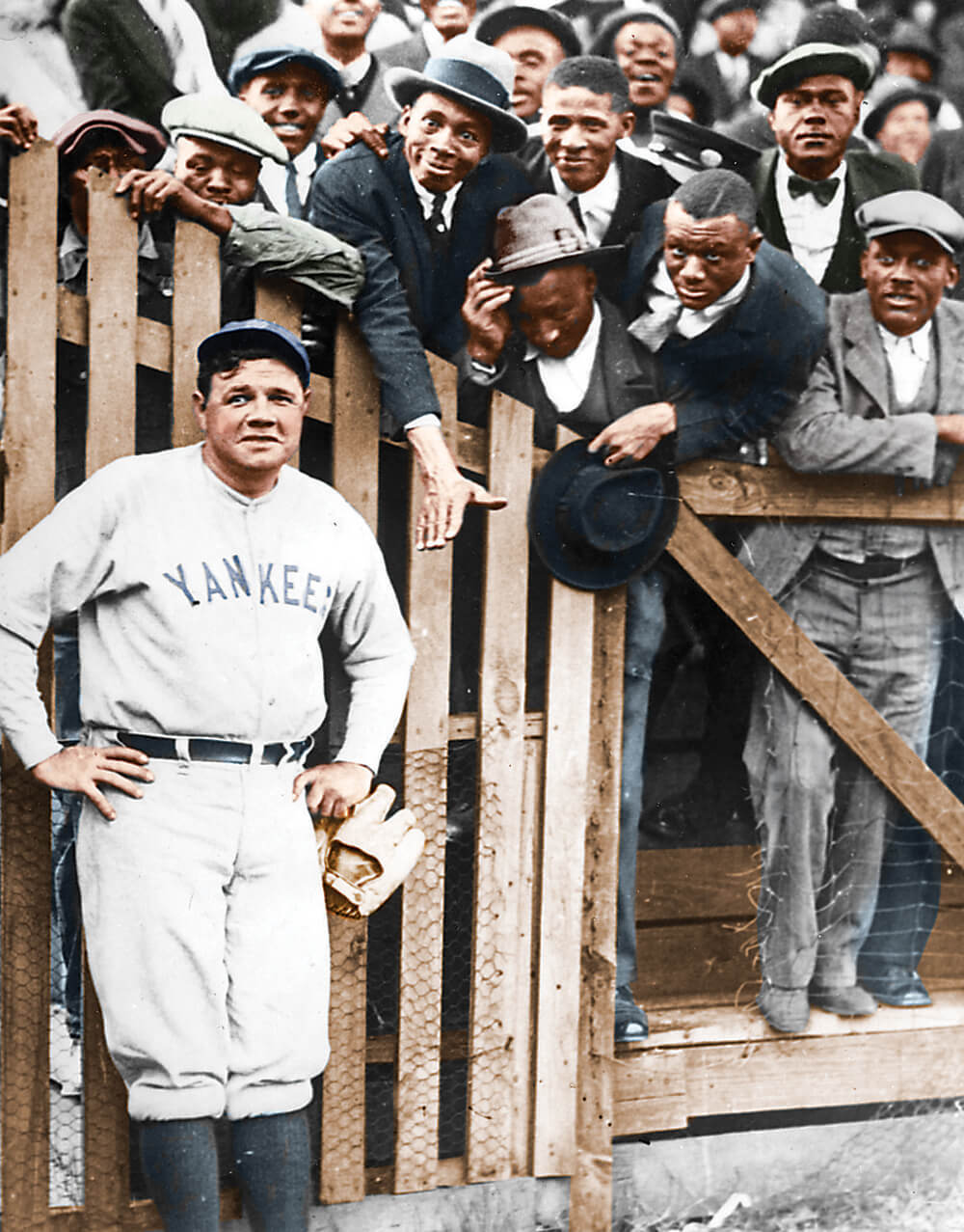 Babe Ruth and his wife Claire get some sun before the Babe reports