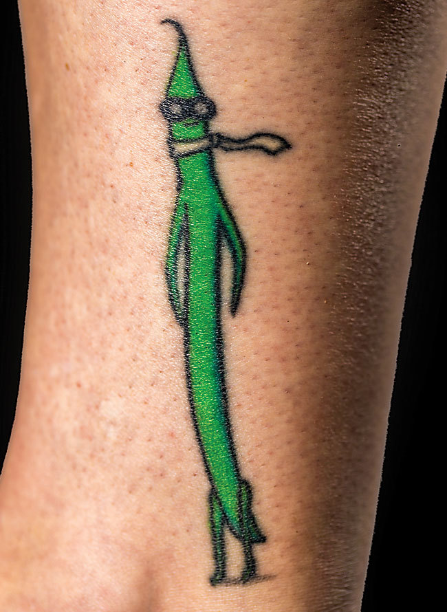 Bean tattoo green Small World