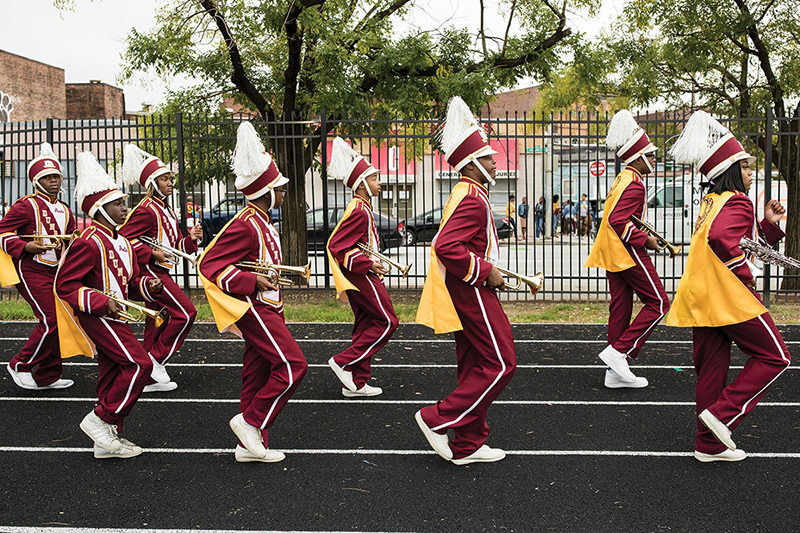 high school marching band practice