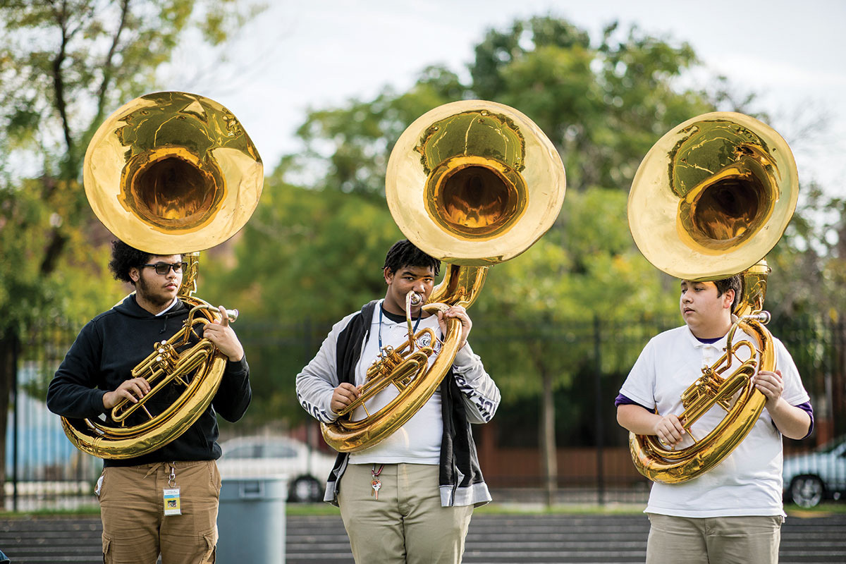 Dunbar High School band director brings show style marching to