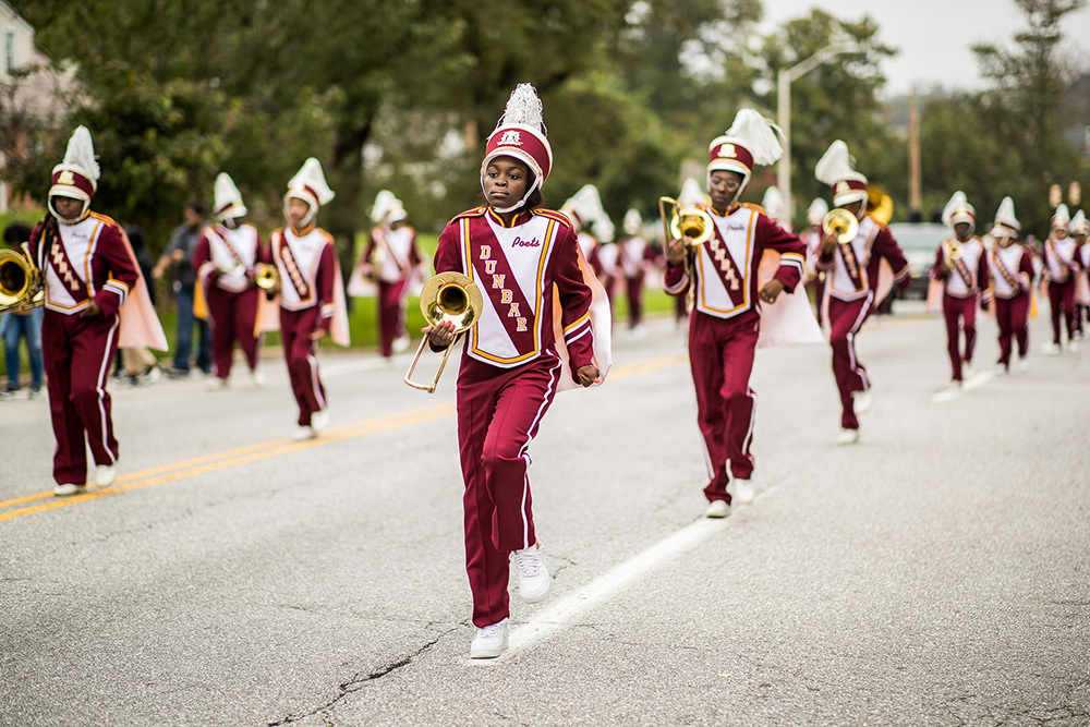 Dunbar High School band director brings show style marching to