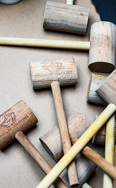 Wood Crab Mallet Helps Open Fresh Crab