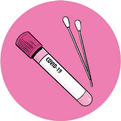 An illustration of a Covid19 testing kit.