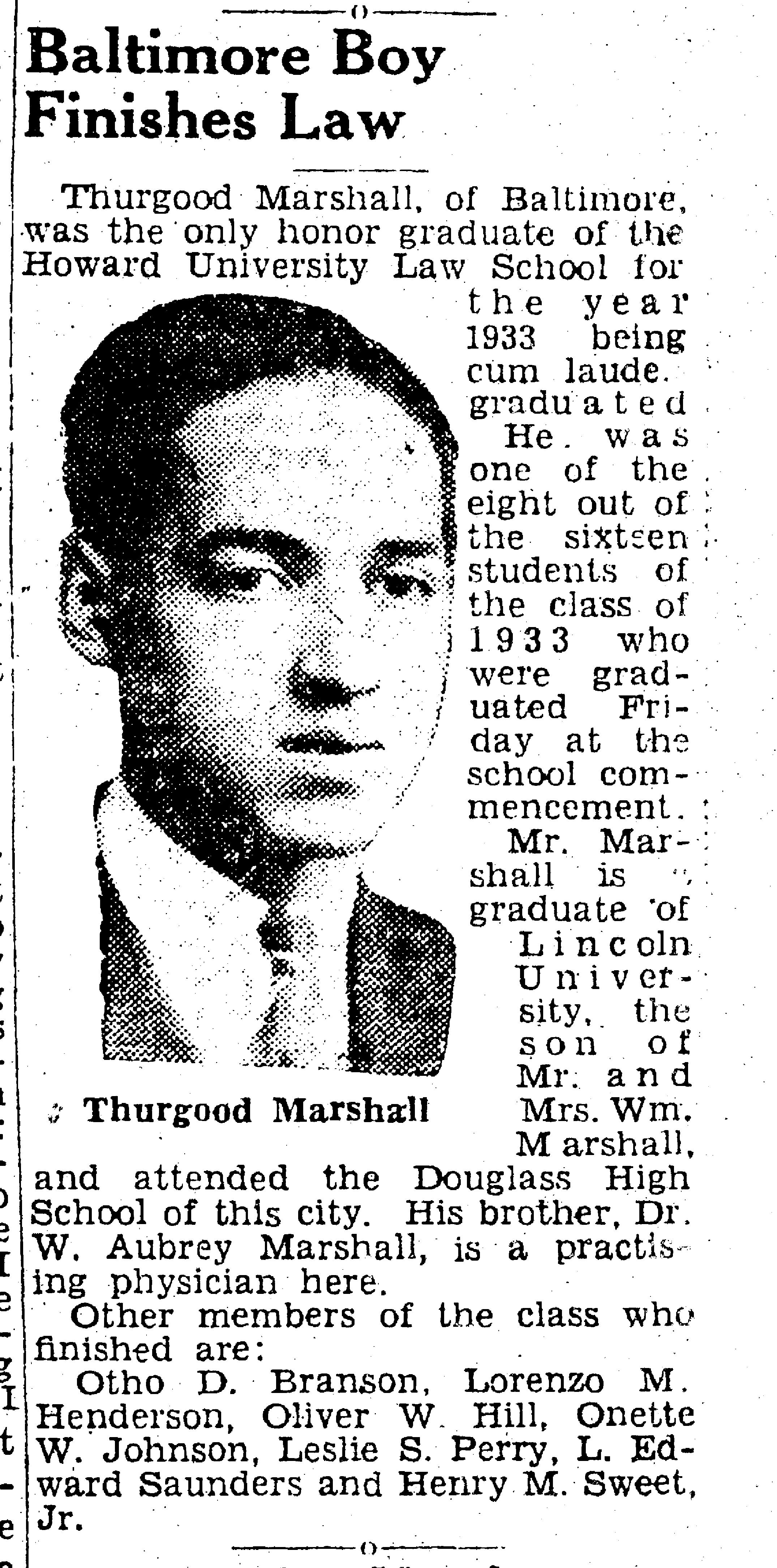 Thurgood sales marshall death