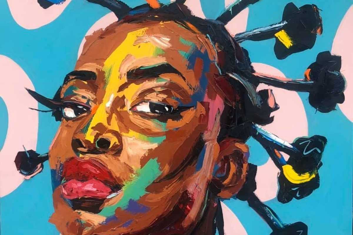  "Twist 2020," an acrylic painting by local muralist Megan Lewis. Megan Lewis