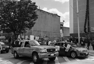  Scenes from a peaceful protest along North Avenue Saturday. Photography by Isaiah Winters 
