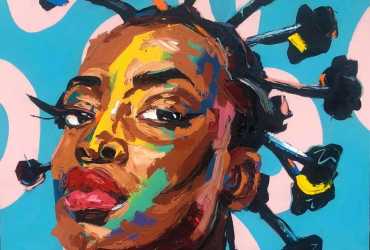  "Twist 2020," an acrylic painting by local muralist Megan Lewis. Megan Lewis