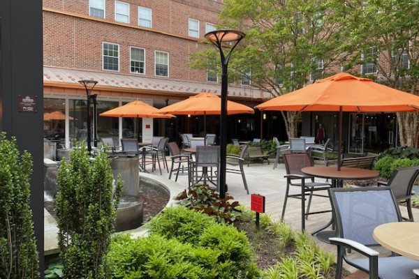  The social-distancing setup on the patio at Tark's. Courtesy of Tark's Grill. 