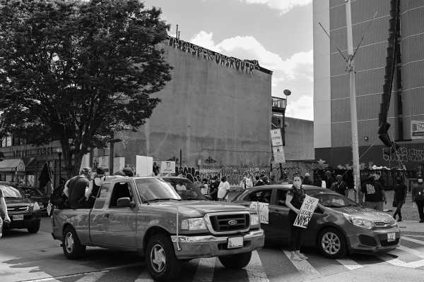  Scenes from a peaceful protest along North Avenue Saturday. Photography by Isaiah Winters 