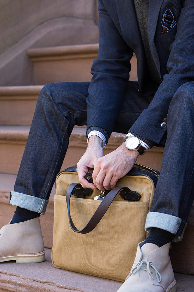 Casual Happy Hour Outfit: Blazer and Jeans - He Spoke Style